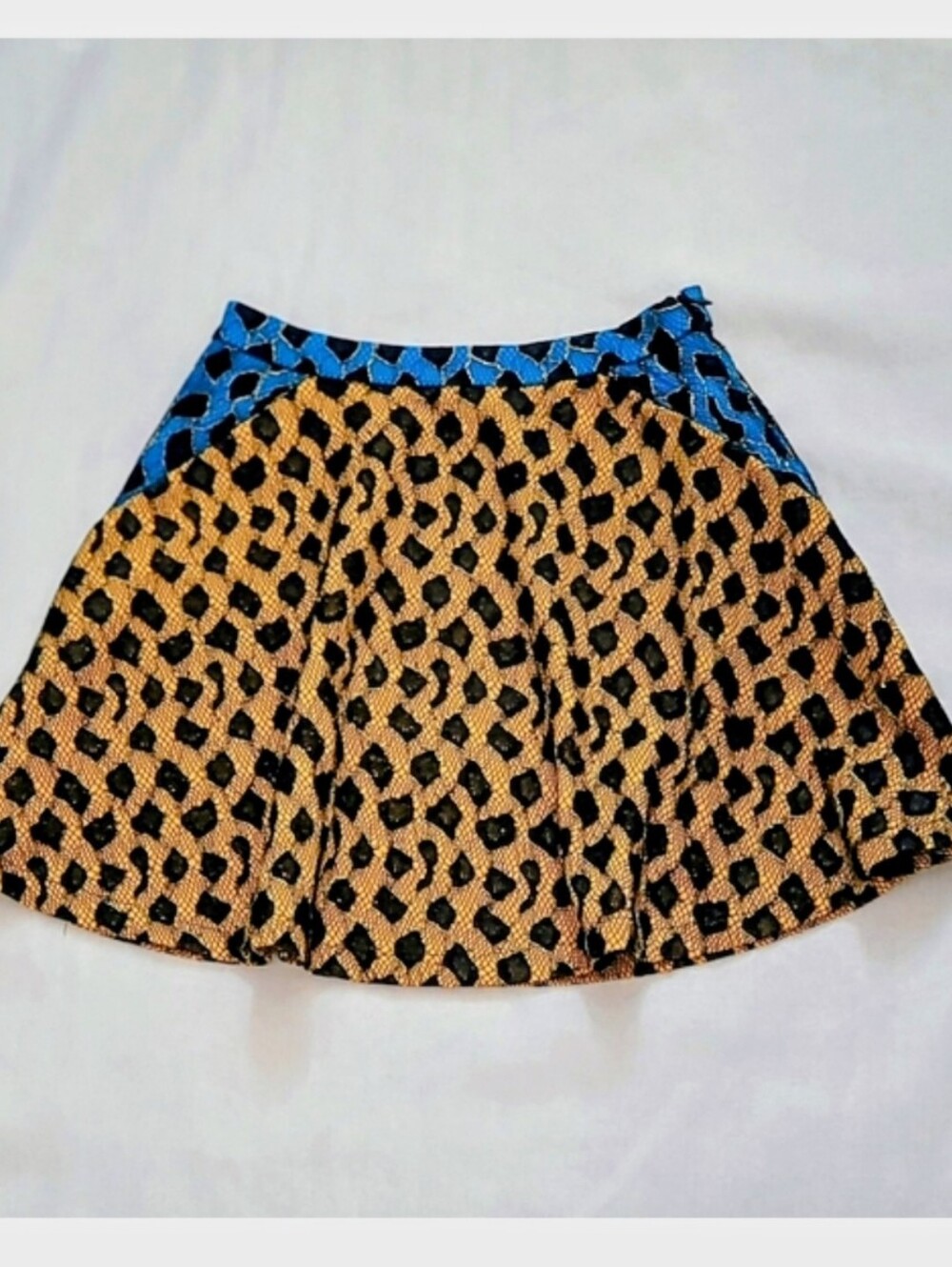 NWOT! REVOLVE Summer English Rose Marigold Yellow/Blue Women's Mini Skirt Small